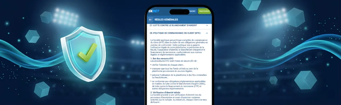 Vérification d’identité (KYC) après inscription 1xbet